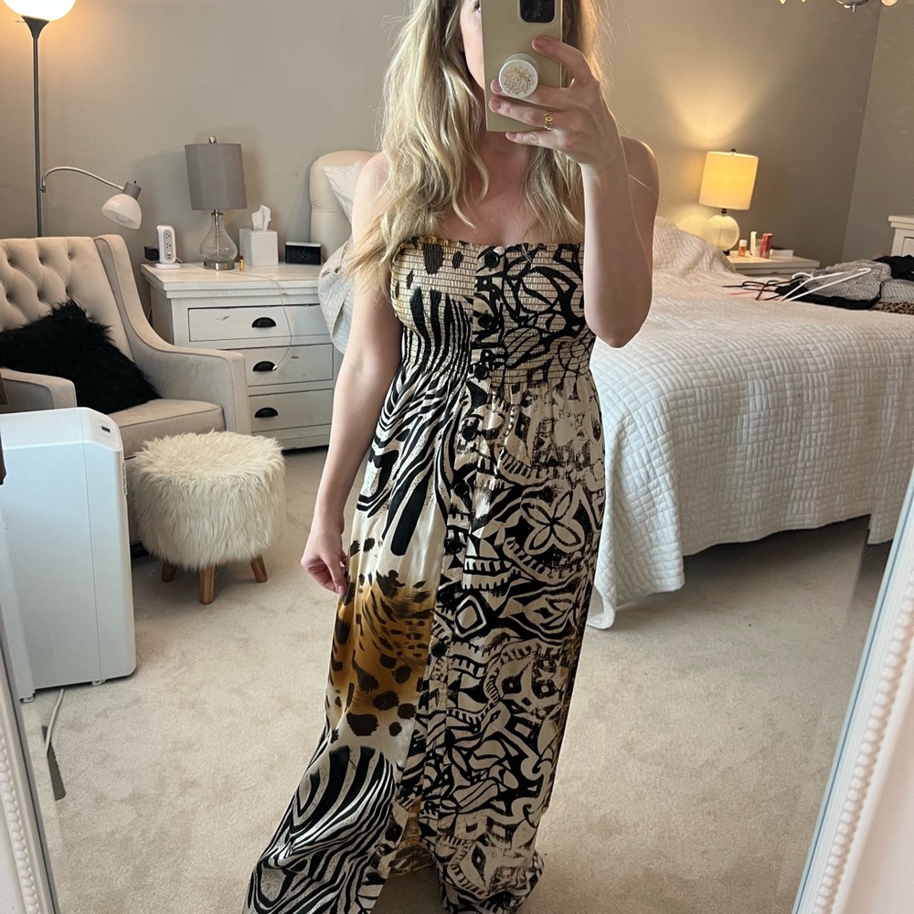 Cache Strapless Button Down Sundress - image 2